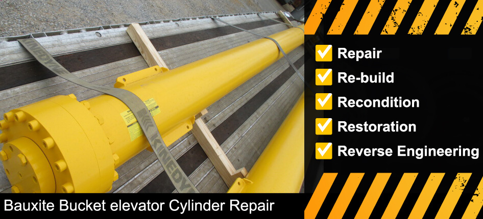 bauxite bucket elevator cylinder repair and rebuild